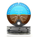 Set Of 6 Aircraft Instrument Coasters Modern Flight Instruments Cocktail Coaster Set Navigator Home Bar Decor Aviator Pilot Gift
