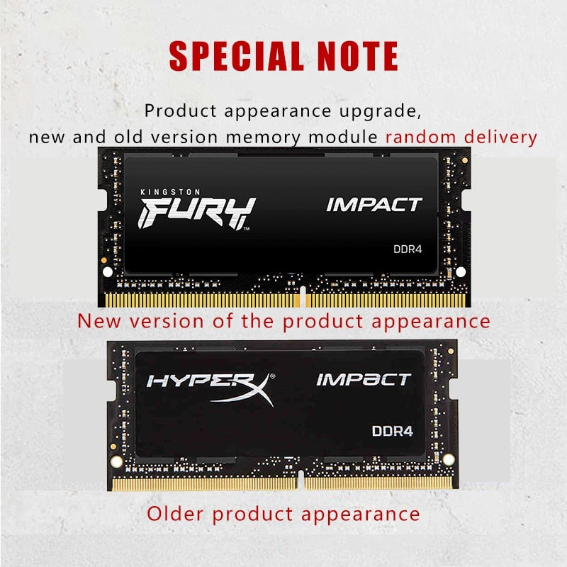 Kingston HyperX Impact 8GB 16GB DDR4 2666MHz 3200MHz Laptop RAM Memory CL15 SODIMM 1.2V 260-Pin notebook Internal Memory 32G