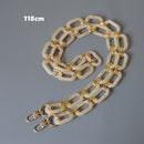 New Fashion Woman Handbag Accessory Parts White Pearl Acrylic Resin Chain Luxury Leopard Strap Women Shoulder Cute Clutch Chains