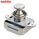 NAIERDI 10PCS Camper Car Push Lock Diameter RV Caravan Boat Motor Home Cabinet Drawer Latch Button Locks Furniture Hardware