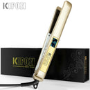 KIPOZI Hair Straightener Professional Titanium Flat Iron Digital LCD Display Flat Iron Comb Hair Curler Beauty Care Curling Iron