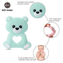Food Grade Silicone Teether 5pcs Bear Wholesale Chewing Gum Teething Rodent Pendant Baby Shower Gift DIY Accessories Let's Make