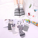 5 Pairs/Lot Cotton Women Socks Female Harajuku Casual Boat Cartoon Kawaii Cat Cute Invisiable Funny Girl Ankle Sock Set Gift