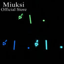 Miuksi silver watch hands green blue luminous hands fit NH35 NH36 ETA2824 2836 Miyota8205 8215 821A Mingzhu DG2813 3804 movement