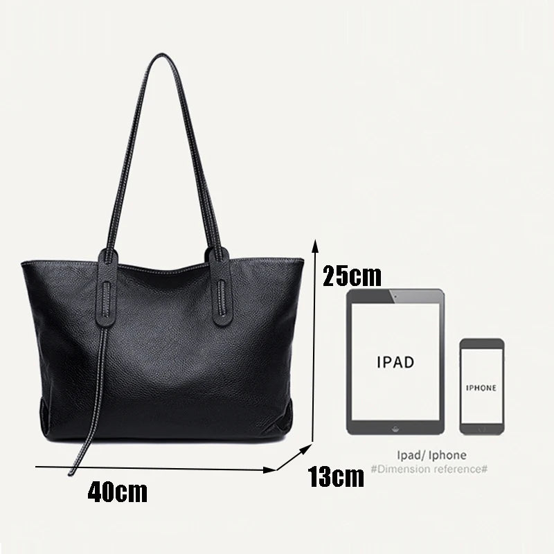Genuine Leather Women Luxury Handbags Women Bags Designer Femlae Famous Brand High Capacity Handbags High Quality Shoulder Bag