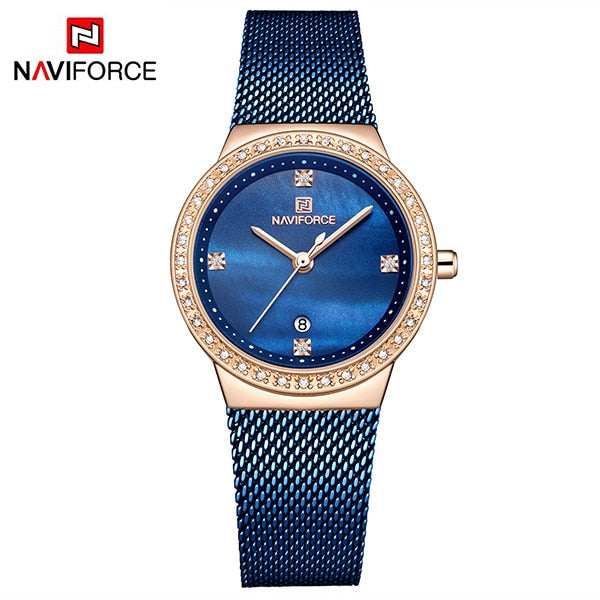 New NAVIFORCE Women Luxury Brand Watch Simple Quartz Lady Waterproof Wristwatch Female Fashion Casual Watches Clock Reloj Mujer