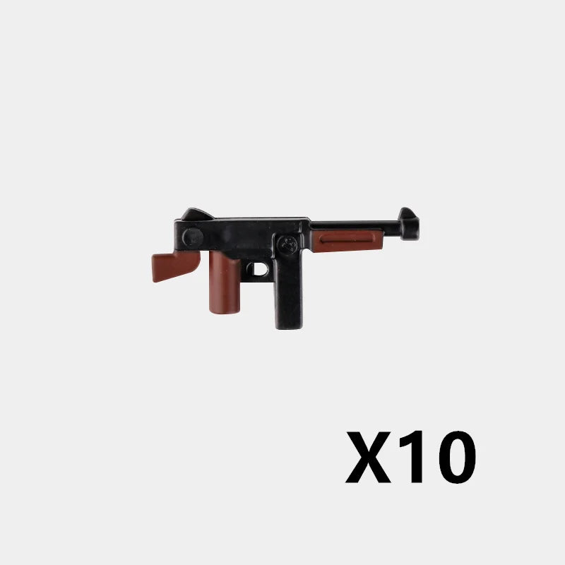 WW2 Military Weapon Building Blocks US Army Figures Guns Two-color Printing M1 Rifle M1A1 Submachine Gun Accessories Toys C270