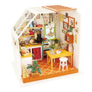 Robotime DIY Wooden Miniature Dollhouse 1:24 Handmade Doll House Model Building Kits Toys For Children Adult