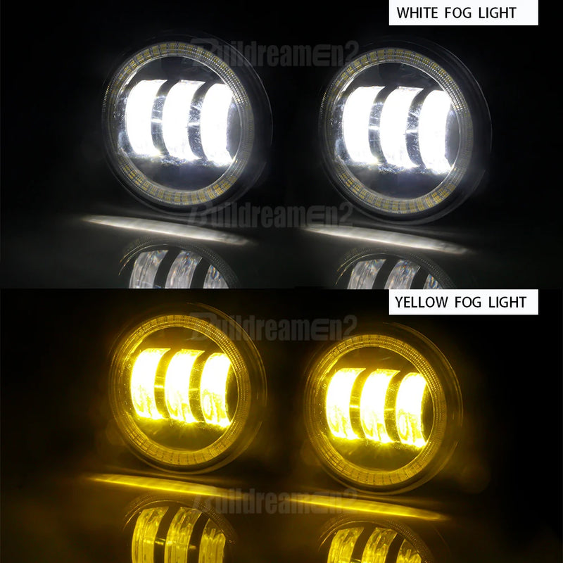 2 X Angel Eye Fog Light For Citroen C6 C4 C5 C3 DS4 DS3 DS5 Xsara C-Crosser Jumpy Car LED Lens Fog Daytime Running Lamp DRL 12V