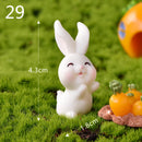 Easter Bunny Decoration Mini Resin Rabbit Craft Miniature Figurine Landscape Model Home Desktop Decor Fairy Garden Decoration