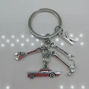 Mechanical Keychain Dad Father Initial Keychain Father's Day Gift Letter A-Z Truck Keychain Truck Key Ring Car Truck Lover Gift
