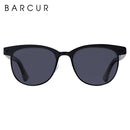 BARCUR Cat Eye Holz Sonnenbrille polarisiert Edelstahlrahmen Holz Sonnenbrille für Damen und Herren Oculos de Sol lunette de soleil femme
