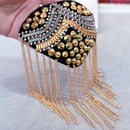 2Pcs Personality Stage nightclub hosted banquet shoulder jewelry epaulettes Retro small western assembled brooch tassel patch