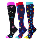 3/6/7 PairsCompression Socks Women Knee High 30mmHg Sports Socks Edema Diabetes Varicose Veins Running Cycling Marathon Socks