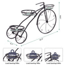 Tricycle Plant Stand Flower Pot Cart Bicycle Holder Rack for Home Garden Patio