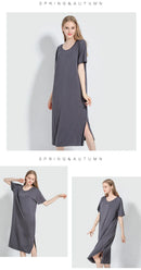 Plus size Fashion Summer Night Dress Women Nightgowns Sleepwear Women's Sleepshirts Modal Cotton Candy Color Ladies Nightwear