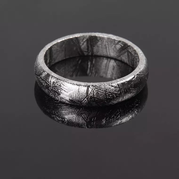 Natural Gibeon Iron Meteorite Fashion Ring Without Plated Jewelry Primary Colors Rings Women Men Size 6 7 8 9 10 11 12 AAAAA