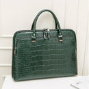 Fashion Women's PU Leather Briefcase For 13.3" 14.1 Inch Laptop Handbag Girls Shoulder Bags Woman Work Office Leather Handbags