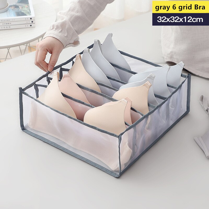 7 Grid Jeans Storage Box Closet Organizer Home Separation Bra Leggings Clothes Storage Case Drawer Wardrobe Divided Storage Bags