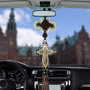 Jesus-Figur Kreuz Auto Anhänger Auto Dekoration Hängende Automobile Rückspiegel Christliche Aufhängungsdekoration Zubehör