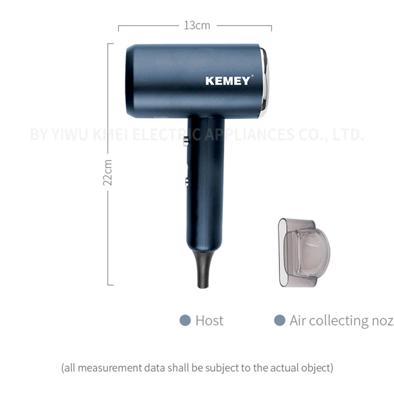 Kemei KM-9822 Constant Temperature Hair Dryer 1800W 60 Degree Multifunctional Professional Salon Blow Dryer Portable 3 Speeds