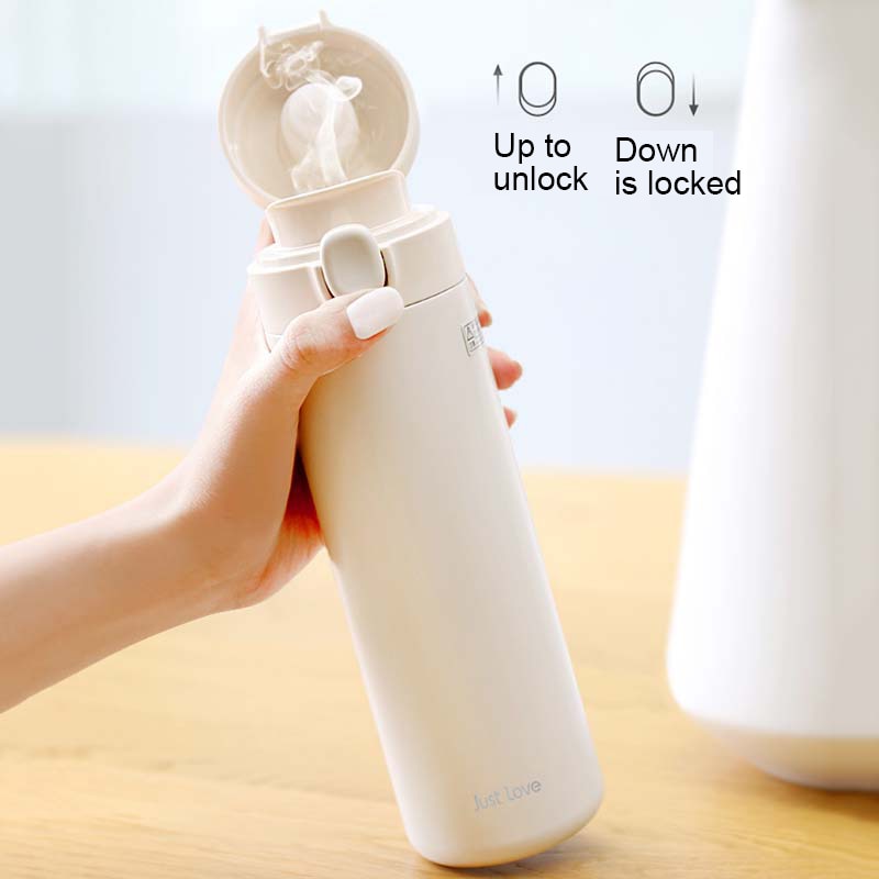 Sport cute water bottle Portable Vacuum travel Mug Drink Bottle Stainless Steel insulated tumbler tea cup Coffee Thermos bottles