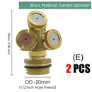 Brass Nozzle Garden Mist Sprinkler Copper Misting Cooling System Irrigation 1/2" Thread 2/3/4 Arm Sprayer Fog  Watering Tool