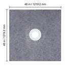 SucceBuy Waterproofing Shower Kit 48''x48'' Shower Kit Tray With Central Drain PVC/ABS Stainless Steel Grate 2 Cuttable Curb