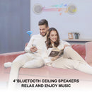 Herdio 4PCS 4'' 160W Marine Waterproof Bluetooth Speaker HIFI Full Range Stereo Motorcycle Boat UV-Proof Outdoor Sound Box