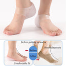 Invisible Height Increase Insole Silicone Socks Arch Support Gel Heel Pads Orthopedic Heel Cushion Soles Foot Massage man women