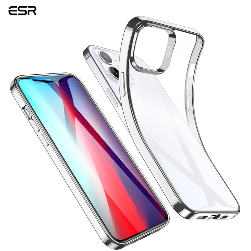 ESR Clear Case for iPhone 12 Color Frame Ultra Thin Soft TPU Cover for iPhone 12 Pro Max Protective Light Case iPhone 12 Pro Max