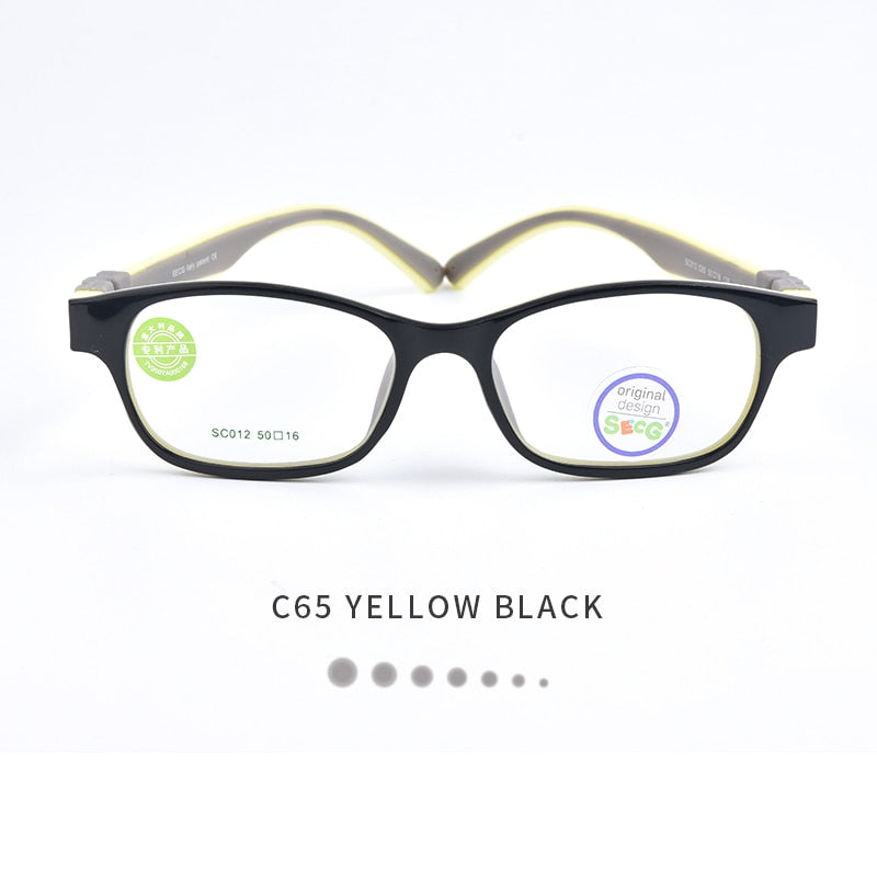 SECG Optical Children Glasses Frame TR90 Silicone Glasses Children Flexible Protective Kids Glasses Diopter Eyeglasses Rubber