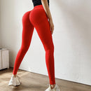 Fitness Damen Sport Nahtlose Leggings Hohe Taille Elastische Einfarbige Yoga Leggings Fitnessstudio Jogging Schnelltrocknende Push Up Slim Hose Damen