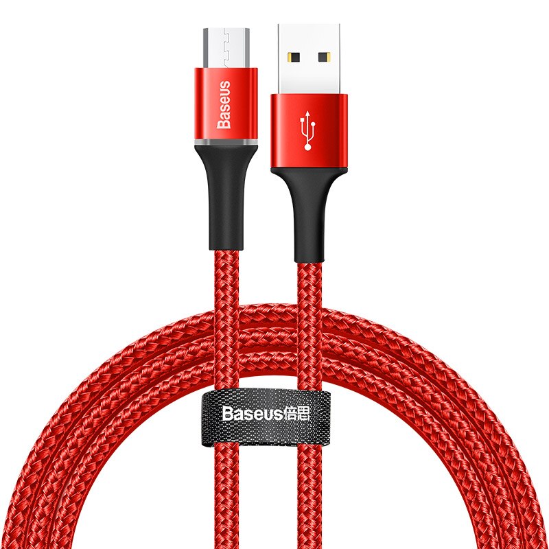 Baseus Micro USB Cable 2A 3A Fast Charging Charger With LED Lighting Mini usb Cable 3M For Xiaomi Android Mobile Phone Wire Cord