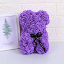 25cm Artificial Flowers Rose Bear Girlfriend Anniversary Christmas Valentine's Day Gift Birthday Present For Wedding Party
