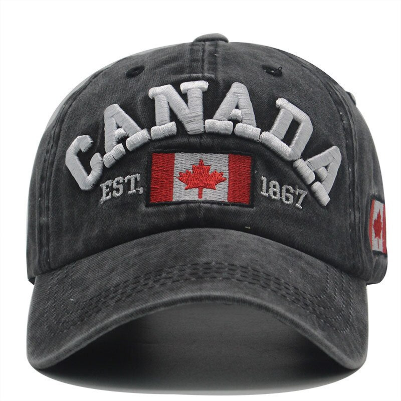 100% Cotton Gorras Canada Baseball Cap Flag Of Canada Hat Snapback Adjustable Mens Baseball Caps Brand Snapback Hat