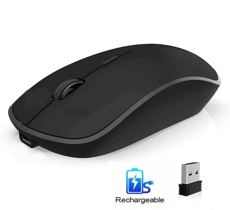 Wireless Keyboard and Mouse Set Spanish Layout Ergonomic Silent Rechar