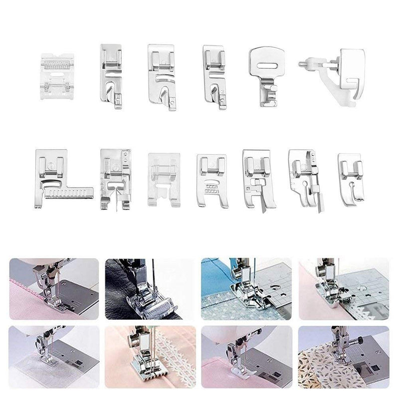 32/42Pcs Sewing Machine Accessories Knitting Blind Stitch Darning Presser  Feet Kit Set For Brother Singer Janome