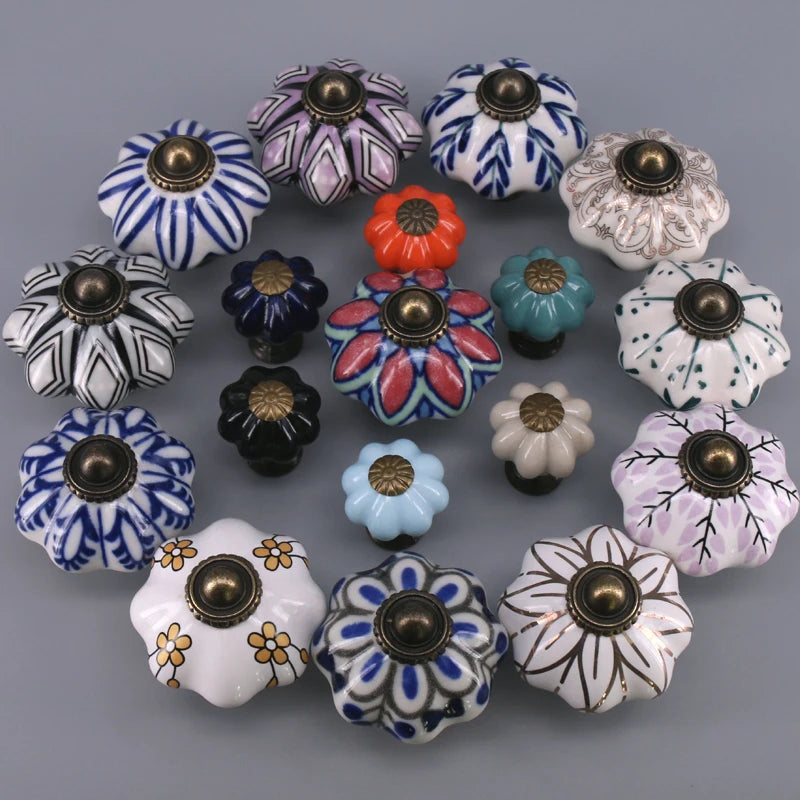 1x Ceramic Drawer Knobs Furniture Handle Kitchen Cabinet Knobs and Handles Cupboard Door Pull Handles Furniture Hardware