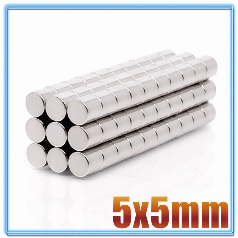 100Pcs Mini Small N35 Round Magnet 5x1 5x1.5 5x2 5x3 5x4 5x5 mm Neodymium Magnet Permanent NdFeB Super Strong Powerful Magnets