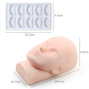 Mannequin Head for Eyelash Extension With Practice False Eyelashes Silicone Mannequin Head  Lash Extension Supplies Kits