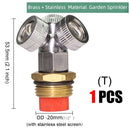 Brass Nozzle Garden Mist Sprinkler Copper Misting Cooling System Irrigation 1/2" Thread 2/3/4 Arm Sprayer Fog  Watering Tool
