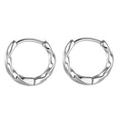 Trendige 925 Sterling Silber Ohrringe Für Herren Schmuck Mode Welle Creolen Ohrringe Männlich Weiblich Schwarz Weiß Accessoires Für Jungen Geschenk