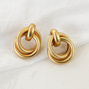 AENSOA Fashion Statement-Ohrringe aus Metall 2022 Goldfarbene geometrische Ohrringe für Damen Hängende Ohrringe Einfacher Party-Schmuck