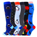 3/6/7 PairsCompression Socks Women Knee High 30mmHg Sports Socks Edema Diabetes Varicose Veins Running Cycling Marathon Socks