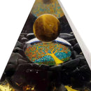 Tree of Life Orgone Pyramid Amethyst Peridot Healing Crystal Energy Orgonite Pyramide EMF Protection Meditation Tool