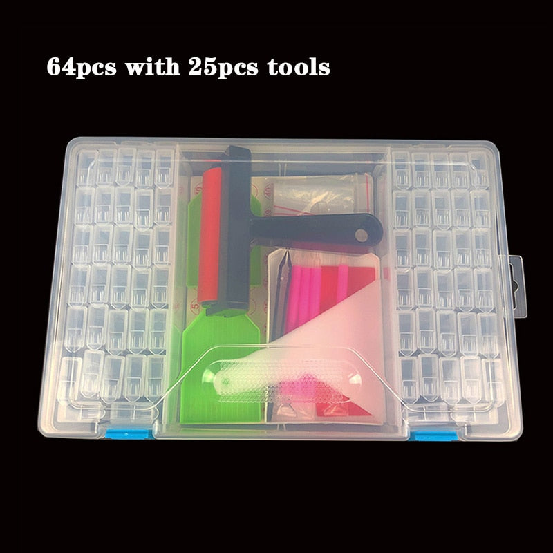 New 5D diamond painting accessories tools kit for diamond embroidery accessories art supplies storage box