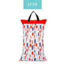 Happy flute 1 pcs Large Hanging Wet/Dry Pail Bag for Cloth Diaper,Inserts,Nappy, Laundry With Two Zippered Waterproof,Reusable