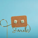 Small And Cute Porcelain Multicolor Earrings Anti-allergic