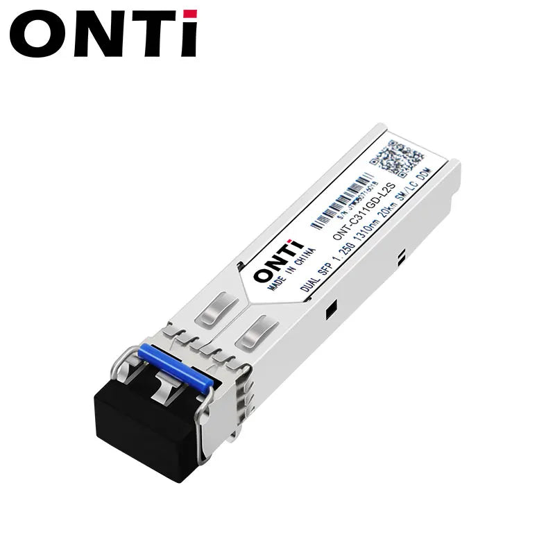 ONTi 1000Mbps Gbic Single Mode duplex SFP Module 2 LC Compatible Cisco/Mikrotik switch SM Fiber Optic module 20/40/80/120KM